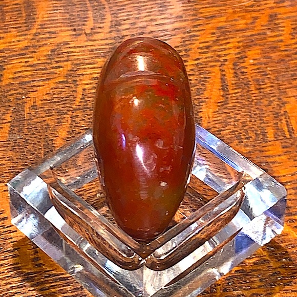 OCEAN JASPER HEART PUFFED NEW HEALING STONE - Picture 5 of 7